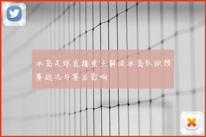 冰岛足球直播重点解读冰岛队欧预赛战况与赛后影响